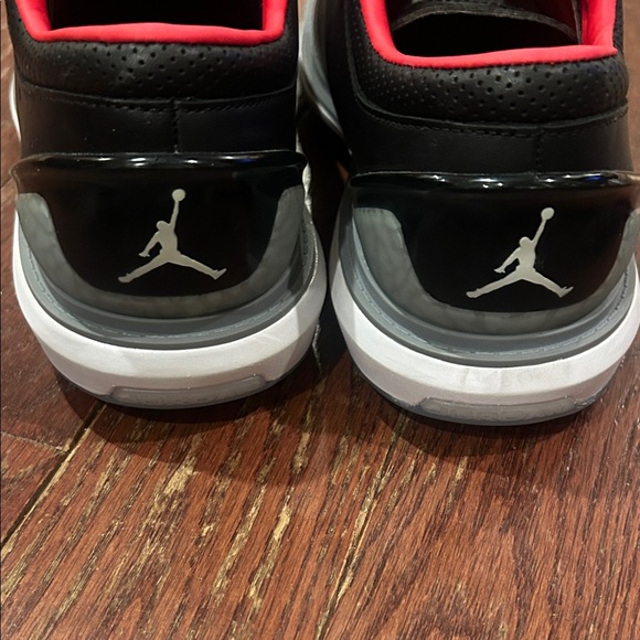 Nike Jordan Black and Red Athletic Golf Shoes - Picture 4 of 16